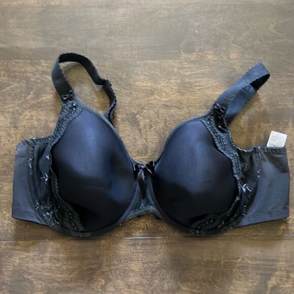 Elomi Hermione Charcoal Underwired
Bandless Molded Bra EL8120 Sz-42E Usa - Picture 7 of 8